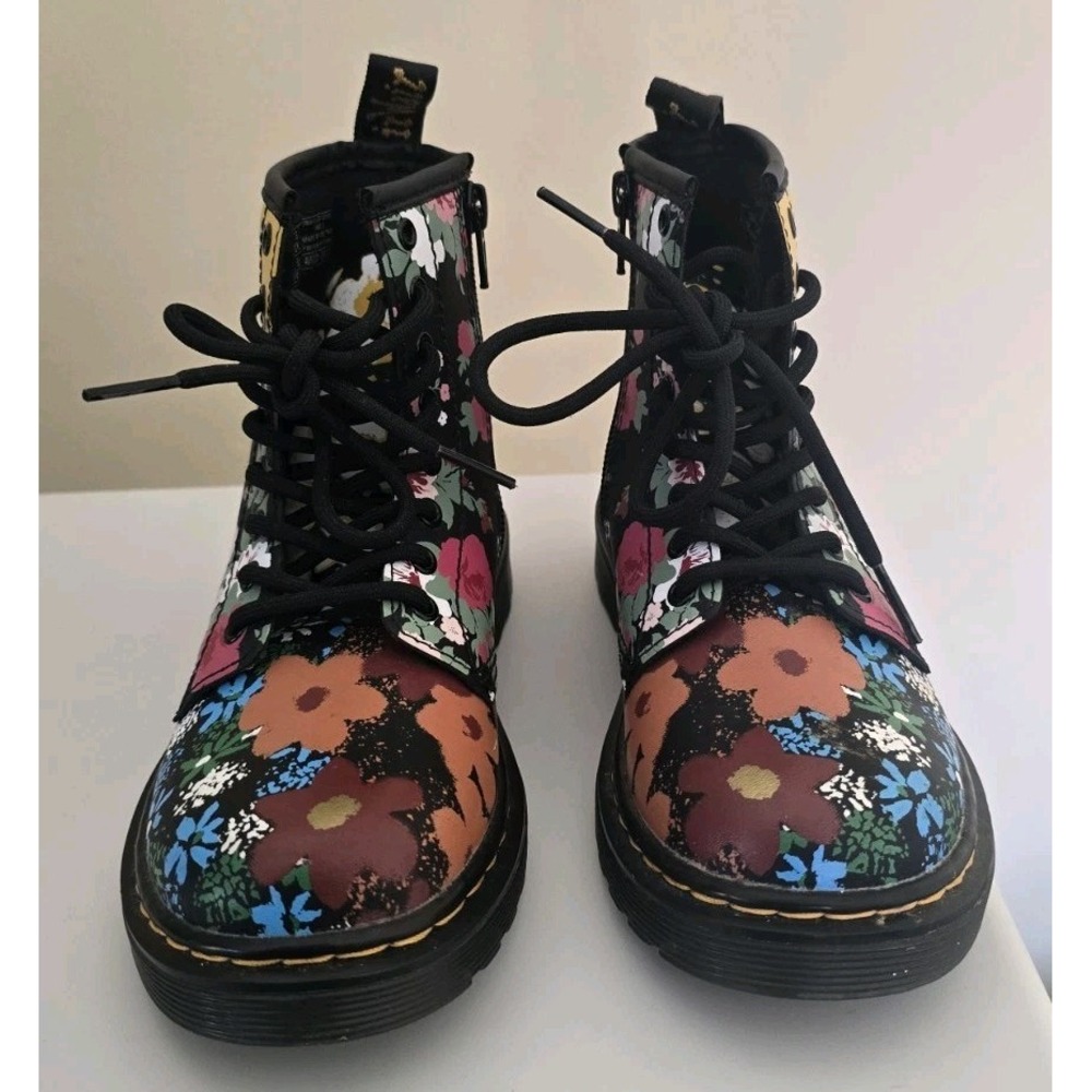 Dr. Martens Youth 1460 J Floral Mash Up Lace Up Boots US 1 - Picture 5 of 10